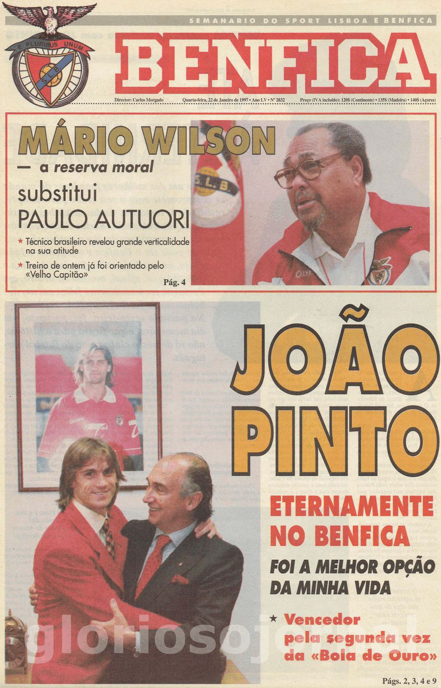 jornal o benfica 2832 1997-01-22